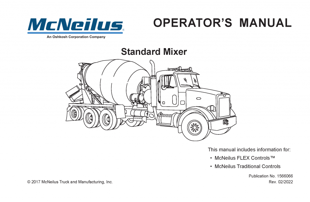 standard mixer operator manual
