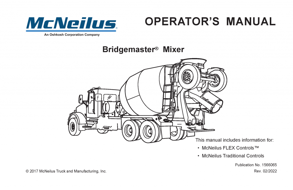 Bridgemaster mixer operator manual