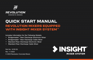 insight mixer operator manual